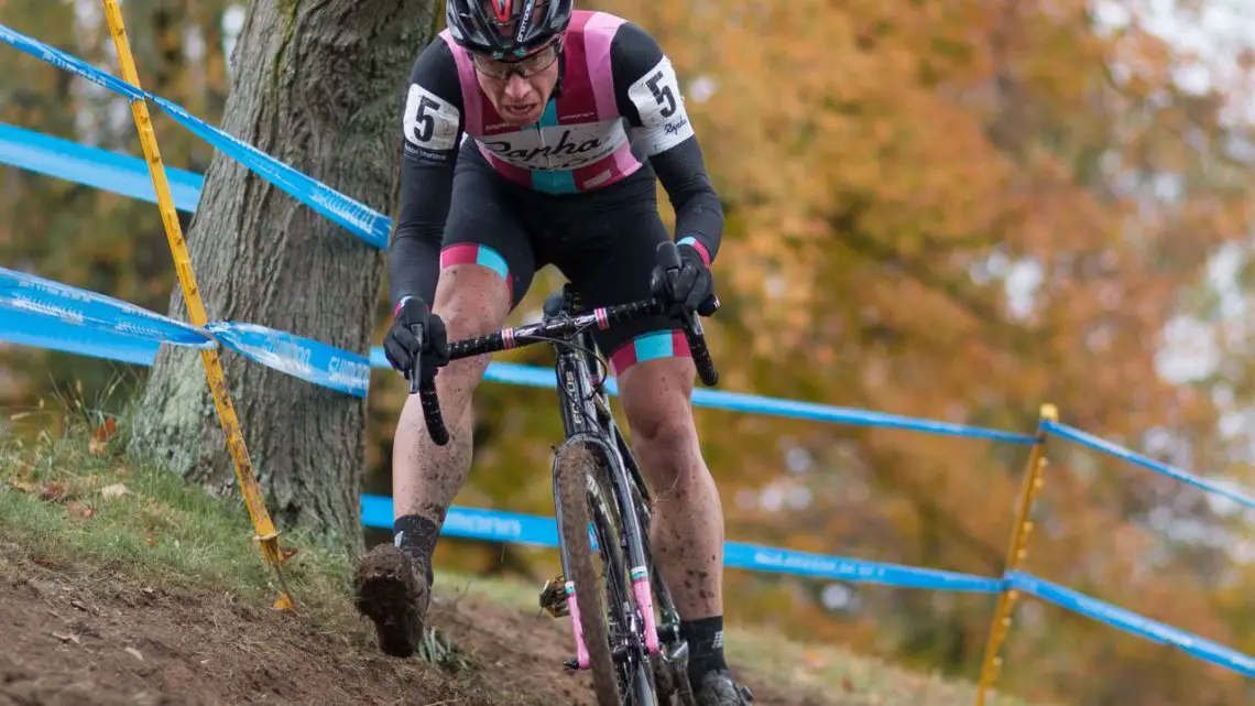 Jeremy Powers came back strong after a slow start to finish third. 2017 Cincinnati Cyclocross, Day 1. © Cyclocross Magazine