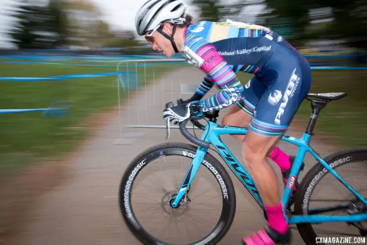 Sofia Gomez Villafane finished a strong fourth at Harbin Park on Sunday. Elite Women, 2017 Cincinnati Cyclocross, Day 2, Harbin Park. © Cyclocross Magazine