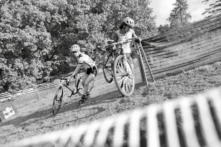 A tough off-camber 180 degree turn proved to be a real crux for laptimes. CX Crusade 2017 Day Two. Photo Mike Estes