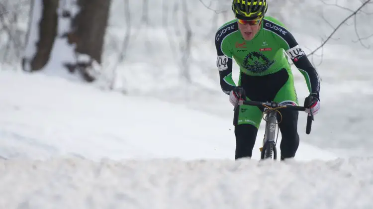 Gage Hecht finished 2nd at U23 Nationals in Hartford. 2017 Cyclocross National Championships. © A. Yee / Cyclocross Magazine