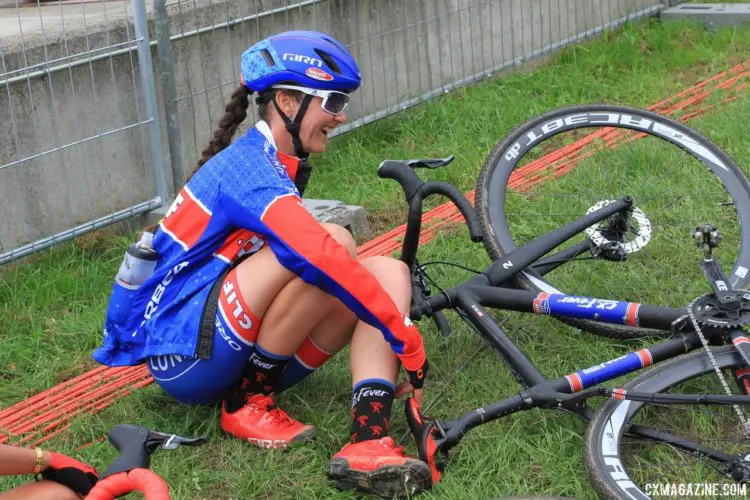 Eva Lechner (Clif Pro Team) was still smiling after the race. 2017 World Cup Koksijde. © B. Hazen / Cyclocross Magazine