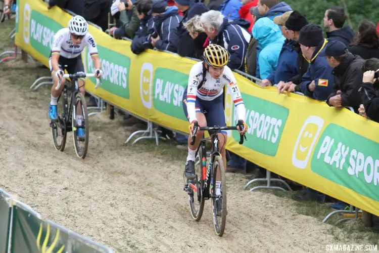 Nikki Brammeier (Boels-Dolmans) rode a strong race and finished ninth. 2017 World Cup Koksijde. © B. Hazen / Cyclocross Magazine