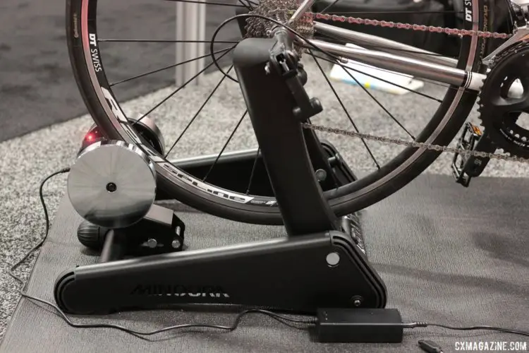 Minoura's new $599 wheel-on Kogura Smart Trainer. Interbike 2017 © Cyclocross Magazine