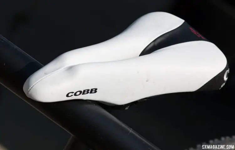 Katherine Santos rides a Cobb DRT Plus saddle © Cyclocross Magazine.