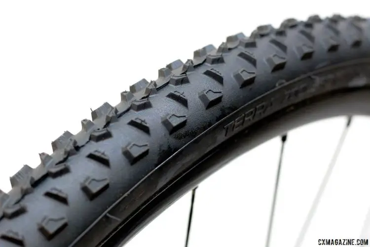 The new Specialized Terra has taller knobs but an open tread design for mud shedding. © Cyclocross Magazine