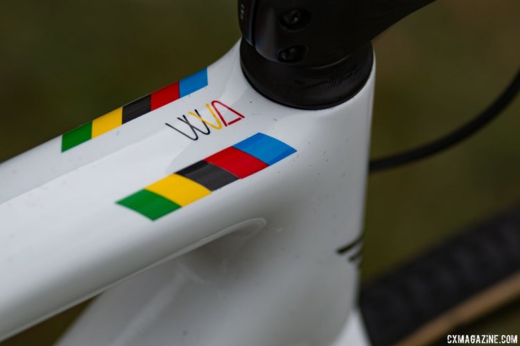 Van Aert's Felt Fx FRDx has rainbow-colored personalization