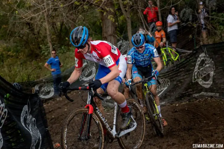 Tyler Clark had a strong ride, finishing fifth. 2017 Derby City Cup. © D. Perker / Cyclocross Magazine