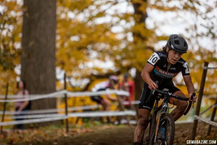 Crystal Anthony turned in an impressive ride for third on Saturday. 2017 Derby City Cup. © D. Perker / Cyclocross Magazine