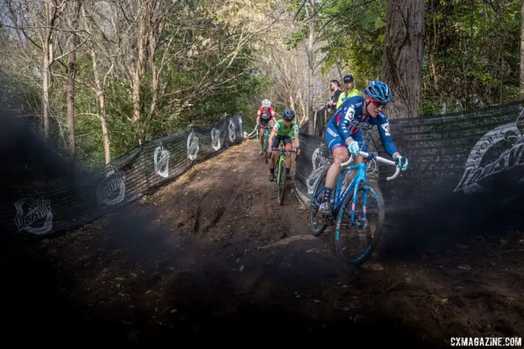 Compton, Keough and Ferrier-Bruneau formed the early selection. 2017 Pan-American Championships. © D. Perker / Cyclocross Magazine