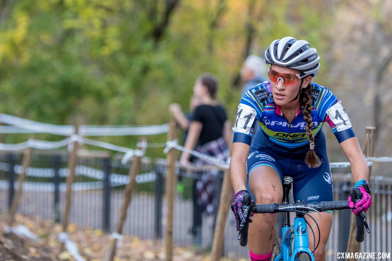 Sofia Gomez-Villafane returns to the Pivot/Maxxis team after a successful 2017 season.. 2017 Pan-American Championships. © D. Perker / Cyclocross Magazine