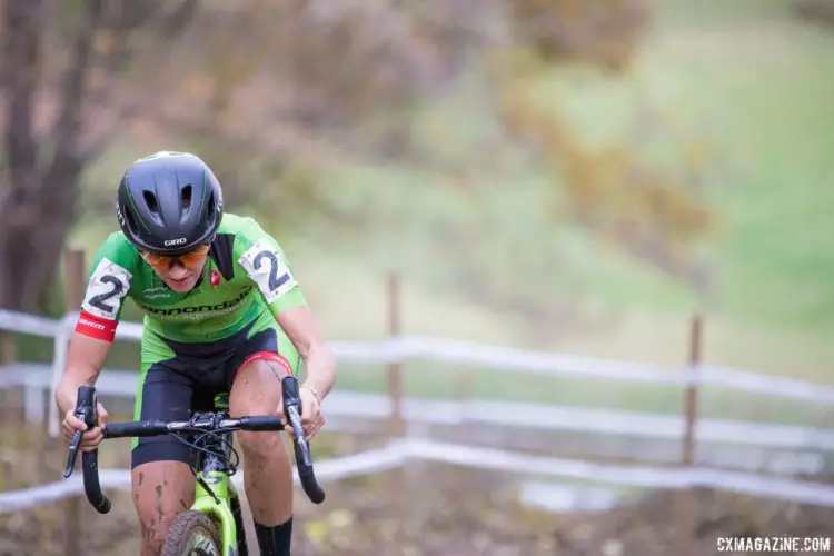 Kaitie Keough took second on Sunday. 2017 Pan-American Championships. © D. Perker / Cyclocross Magazine