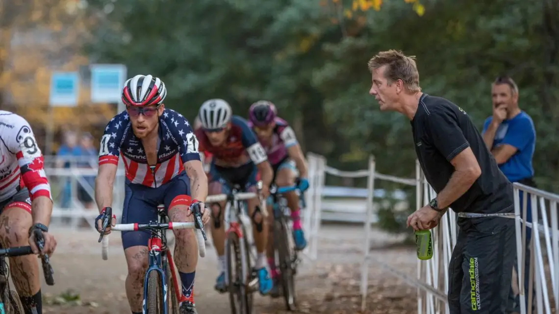 Stephen Hyde was out to prove he deserves the Pan-Ams jersey to go with his Stars and Stripes. 2017 Pan-American Championships. © D. Perker / Cyclocross Magazine