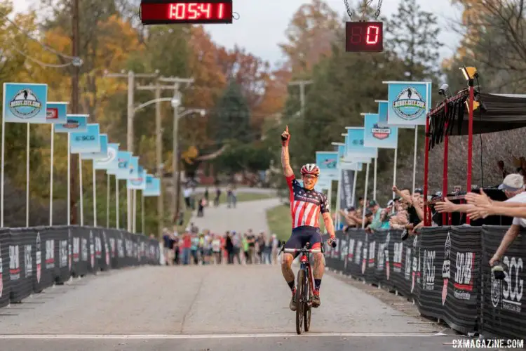 Stephen Hyde wins the 2017 Pan-American Championships. © D. Perker / Cyclocross Magazine