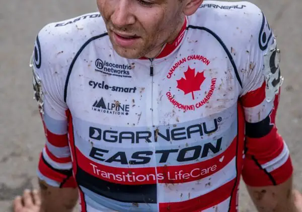 Michael van den Ham took third in his new Canadian National Championship kit. 2017 Pan-American Championships. © D. Perker / Cyclocross Magazine