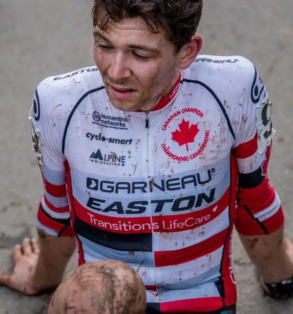 Michael van den Ham took third in his new Canadian National Championship kit. 2017 Pan-American Championships. © D. Perker / Cyclocross Magazine