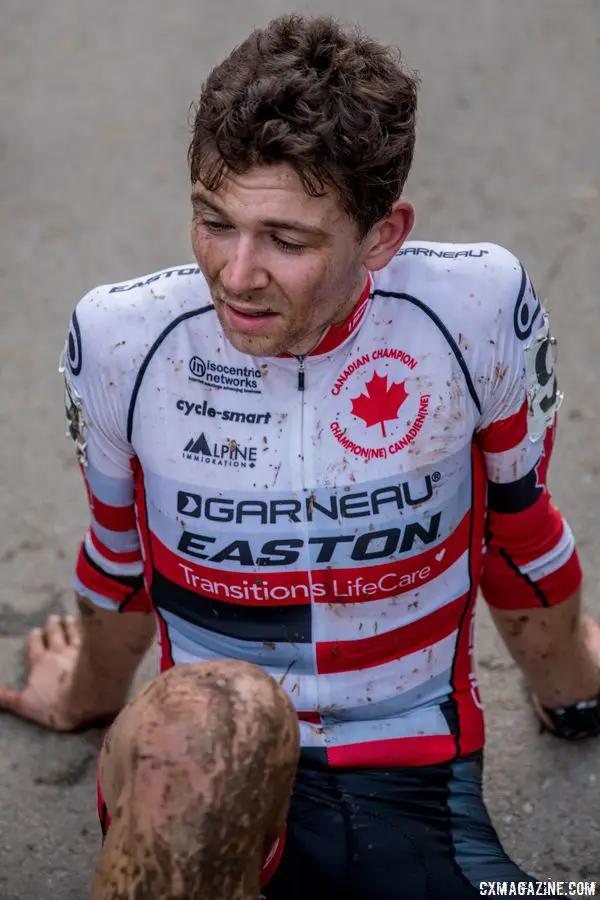 Michael van den Ham took third in his new Canadian National Championship kit. 2017 Pan-American Championships. © D. Perker / Cyclocross Magazine