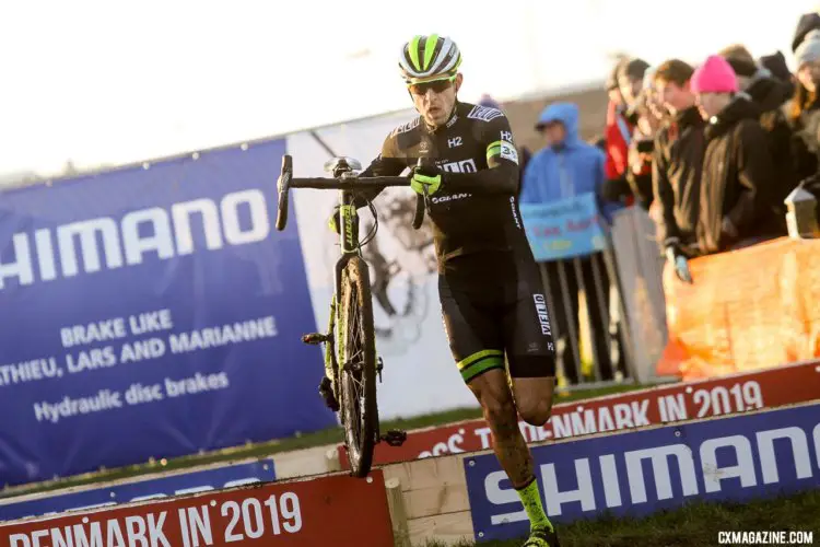Jeremy Durrin (Neon Velo Racing) made the trip to Europe for the Bogense World Cup. 2017 Bogense UCI Cyclocross World Cup. © B. Hazen / Cyclocross