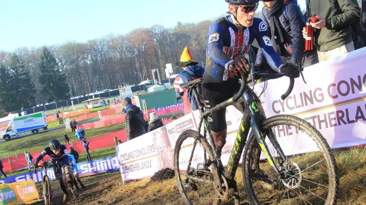 Grant Ellwood took 17th at Zeven. U23 Men, 2017 Zeven UCI Cyclocross World Cup. © B. Hazen / Cyclocross Magazine