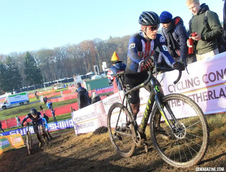 Grant Ellwood took 17th at Zeven. U23 Men, 2017 Zeven UCI Cyclocross World Cup. © B. Hazen / Cyclocross Magazine