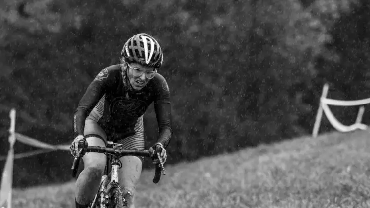 Julie Koliecza en route to winning the Women's Elite race. photo: Dominion Cycling Photography