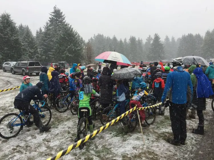 Snow came to Sunday's race in Washington. 2017 MFG Cyclocross #5. photo: courtesy