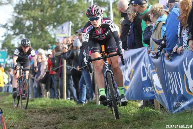 Ellen Anderson finished ninth at Koppenbergcross. 2017 Women's Koppenbergcross. © B. Hazen / Cyclocross Magazine