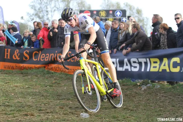 Toon Aerts had a strong ride on Wednesday. 2017 Men's Koppenbergcross. © B. Hazen / Cyclocross Magazine