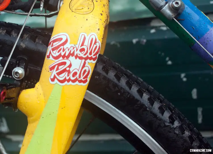With a run-what-you-brung ethos, all types of bikes were represented at the Asheville Ramble Ride, including this custom-painted Surly Cross Check. © Cyclocross Magazine