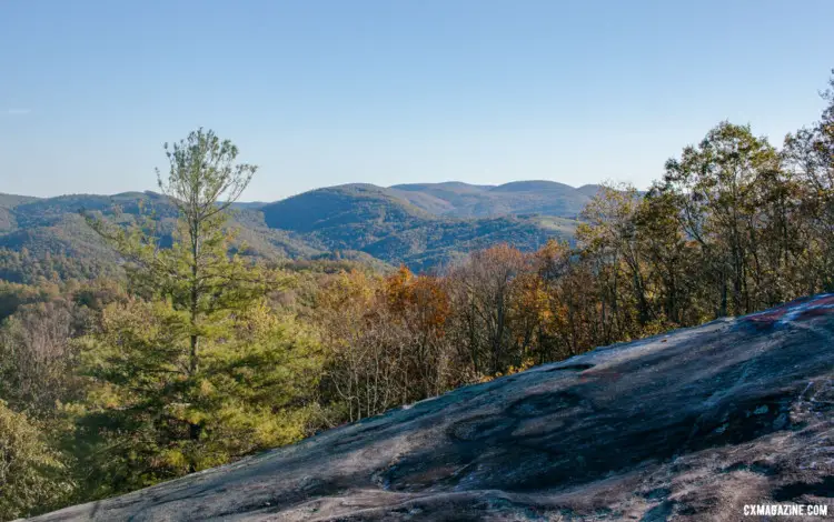 Day two of the Asheville Ramble Ride was the most demanding. Riders were earned this view from Wolf Mountain by climbing a nearly 30 percent stretch of gravel forest service road. © Cyclocross Magazine