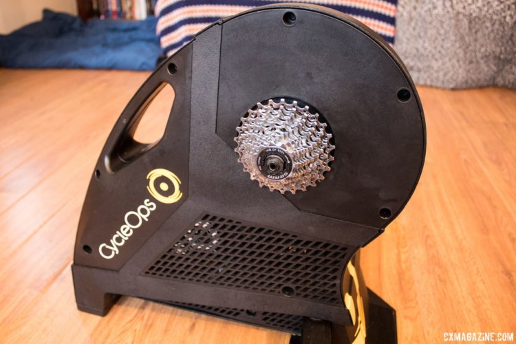 The biggest part of set up is installing the 8-11 speed Shimano/SRAM cassette of your choice. CycleOps Hammer direct-drive smart trainer. © Z. Schuster / Cyclocross Magazine