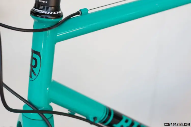 a 160mm head tube helps get the bars up high. The new Ritchey steel Outback. © Cyclocross Magazine
