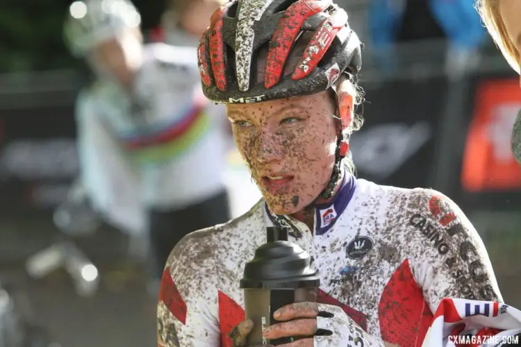 Mud was the theme of the day for Annemarie Worst and her competitors. 2017 Superprestige Gavere. © B. Hazen / Cyclocross Magazine