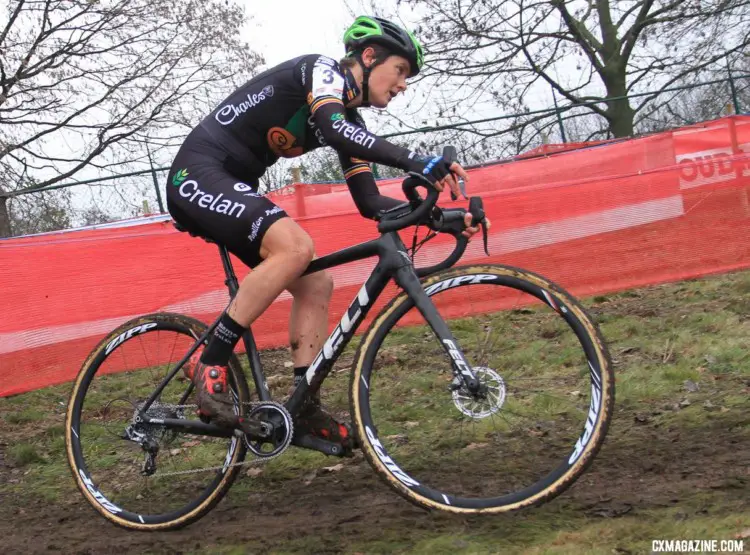 Loes Sels in control. 2017 Soudal Classics, GP Hasselt, Elite Women. © B. Hazen / Cyclocross Magazine