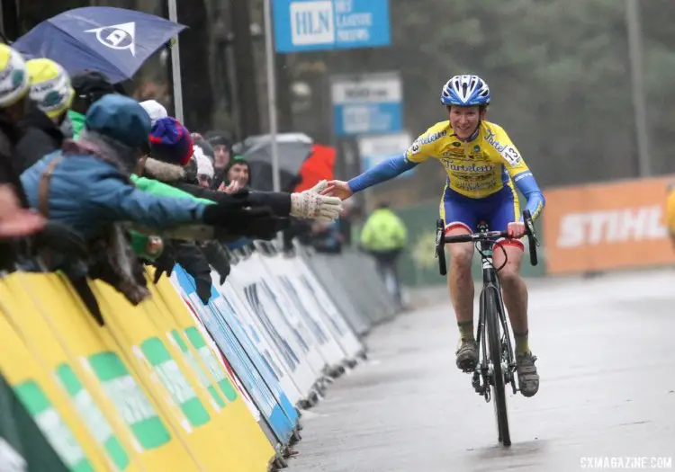 Kim van de Steene (Tarteletto Isorex) got another podium finishing by taking second. 2017 Zilvermeercross, Mol, Belgium. © B. Hazen / Cyclocross Mag