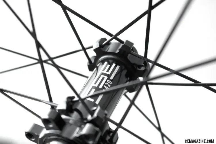 FSE uses a straight pull hub compatible with 6-bolt rotors. FSE (Filament Spin Evolution) EVO 35CD carbon tubeless clincher disc brake wheels. © Cyclocross Magazine