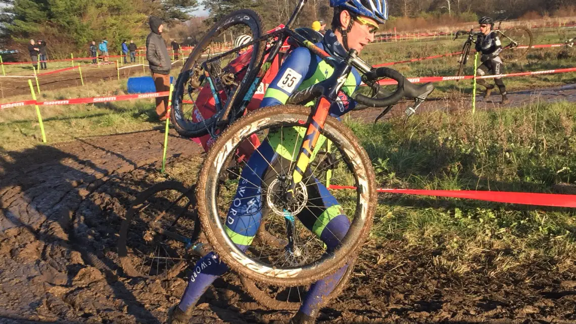 Drew Dillman is one of the Marian alumni who has had cyclocross success. 2017 Major Taylor Cup. © Angelina Palermo