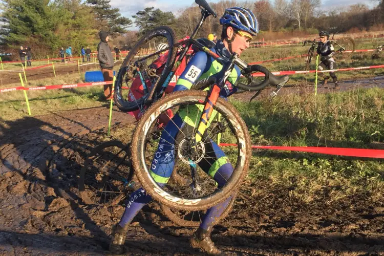 Drew Dillman is one of the Marian alumni who has had cyclocross success. 2017 Major Taylor Cup. © Angelina Palermo