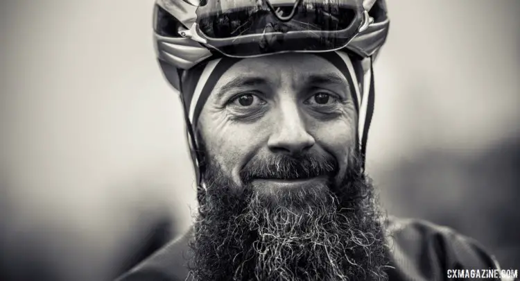 Having a beard was definitely a plus on the cold afternoon. 2017 HSBC UK National Trophy Series: Bradford. © C. Morley / Cyclocross Magazine