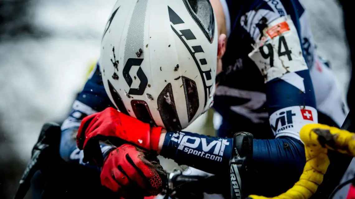 Exhausted at the line. 2017 HSBC UK National Trophy Series: Bradford. © C. Morley / Cyclocross Magazine