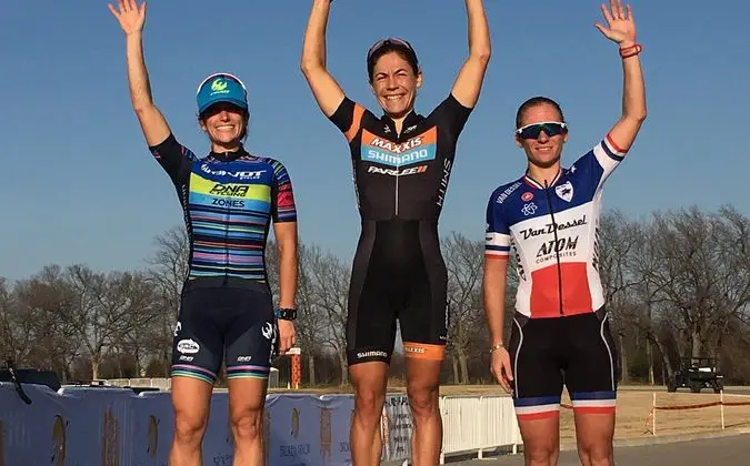 Women's podium: Anthony, McFadden and Mani. 2017 Ruts N' Guts Day 1. photo: Peloton Sports