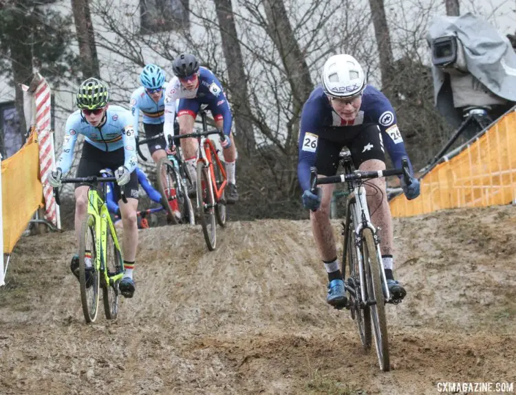 Greg Gunsalus closed out his EuroCrossCamp trip at Zolder. 2017 World Cup Zolder. © B. Hazen / Cyclocross Magazine