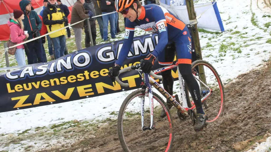 Corey Coogan Cisek of Minnesota is doing a block of Euro racing. 2017 Vlaamse Druivencross. © B. Hazen / Cyclocross Magazine