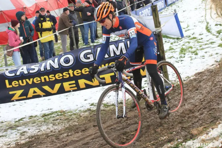 Corey Coogan Cisek of Minnesota is doing a block of Euro racing. 2017 Vlaamse Druivencross. © B. Hazen / Cyclocross Magazine