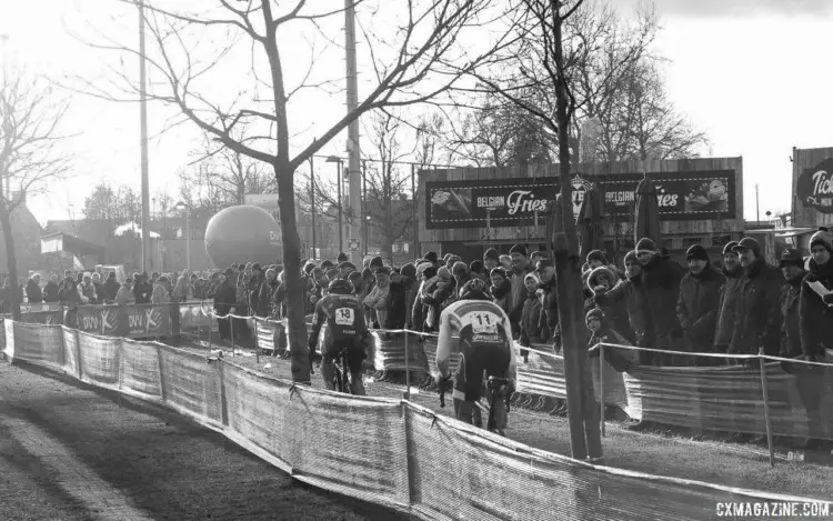 The frites vendors were out in force at Azencross. 2017 Azencross Loenhout. © B. Hazen / Cyclocross Magazine