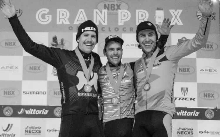 Men's podium: Lindine, Thompson and White. 2017 NBX Gran Prix of 'Cross Day 2. photo: Angelica Dixon