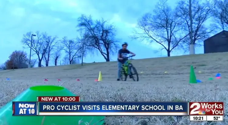 Young man has a future in cyclocross. video screen capture