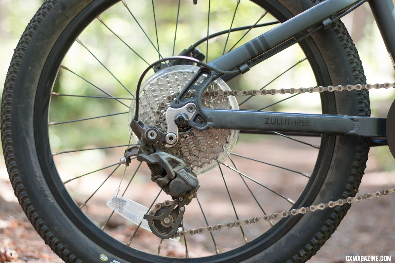 Prevelo Zulu Three 20" wheel mountain bike features a Shimano Zee clutch derailleur to keep the chain quiet and on the chain ring. © Cyclocross Magazine - Cyclocross Magazine Cyclocross