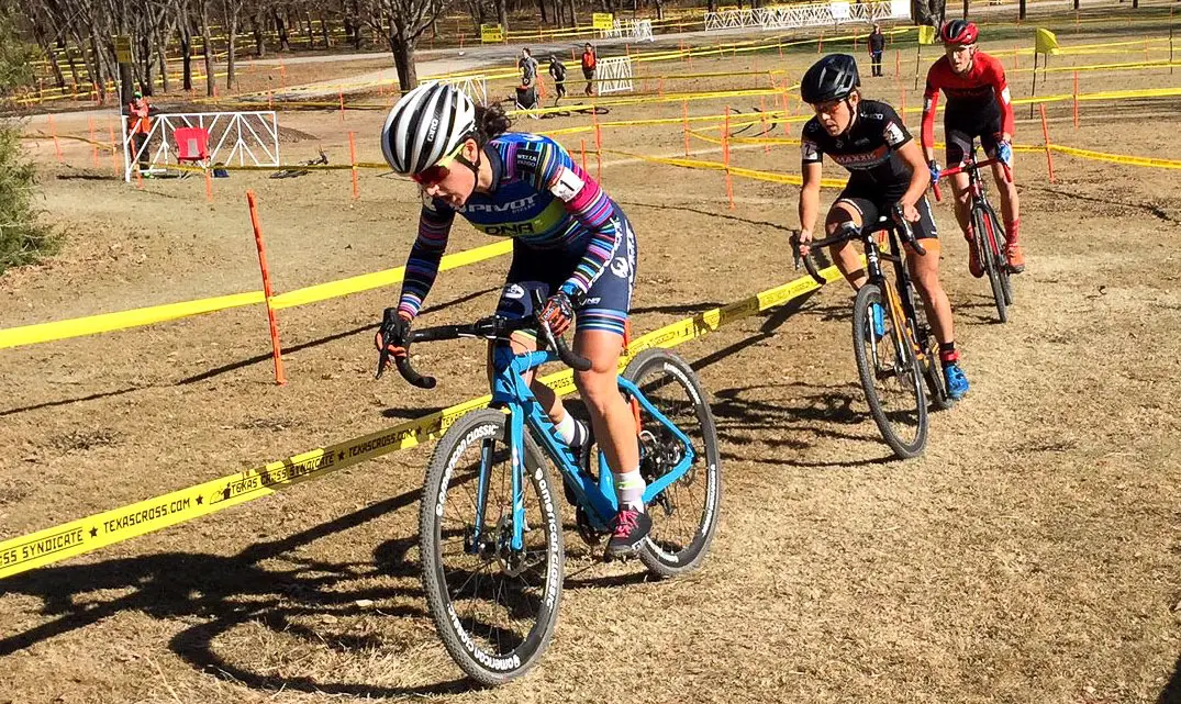 McFadden leads Anthony, Gilbert. 2017 Resolution Cross Cup Day 1. photo: Heather Sawtelle / Peloton