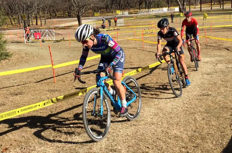 McFadden leads Anthony, Gilbert. 2017 Resolution Cross Cup Day 1. photo: Heather Sawtelle / Peloton