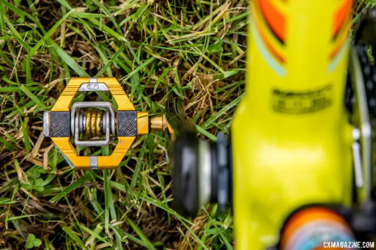 Powers uses Crank Brothers Candy 11 pedals. Jeremy Powers' 2017 Pan-Ams Focus Mares. © D. Perker / Cyclocross Magazine